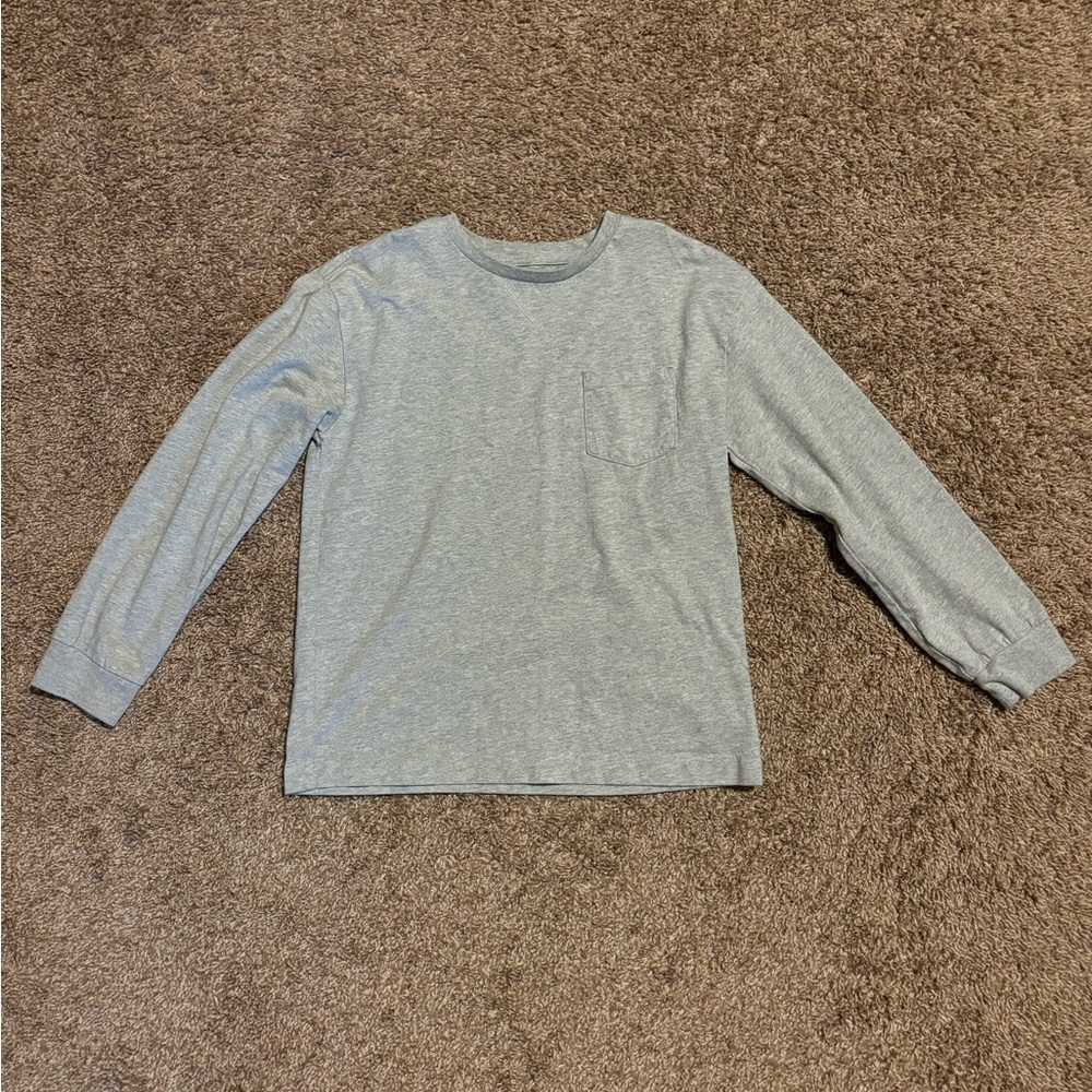 Boy’s Gap Kids Organically Grown Cotton Pocket Tee Gray Size L